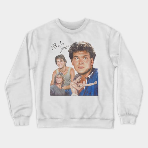 Patrick Swayze Retro Tribute Crewneck Sweatshirt by darklordpug